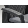 Salotto In Rattan Antracite Set Divano Poltrone E Tavolino Contenitore Completo Di Cuscini Corfù