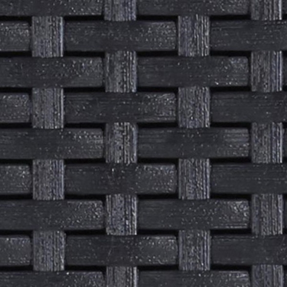 Salotto In Rattan Antracite Set Divano Poltrone E Tavolino Contenitore Completo Di Cuscini Corfù