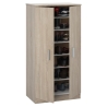 Armadio Scarpiera 2 Ante E 6 Ripiani 55x36x108 Effetto Legno Rovere