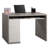 Scrivania Con Tre Cassetti In Legno Bianca E Cemento 110x60xH75 Cm