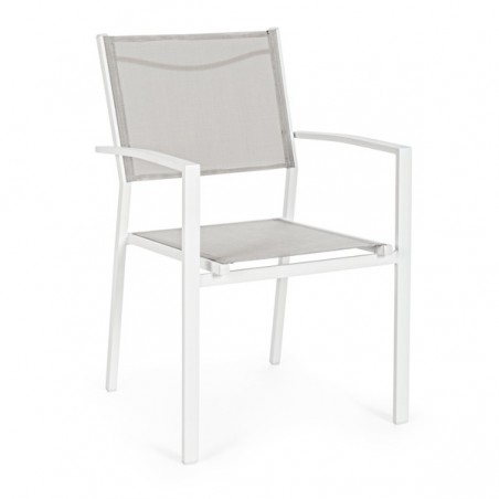 Sedie Da Esterno In Alluminio Bianche Con Braccioli Hilde Bizzotto - 4 pezzi