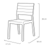 Sedie Da Esterno Senza Braccioli In Resina Effetto Legno Bianco E Grigio Set 4 Pezzi Harmony