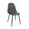 Sedie da interno moderne in ecopelle Grigio Amanda Bizzotto 4 Pz