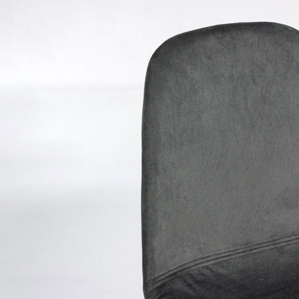 Sedia Da Interno In Velluto Imbottite Grigio Scuro Irelia Bizzotto - 4 Pz