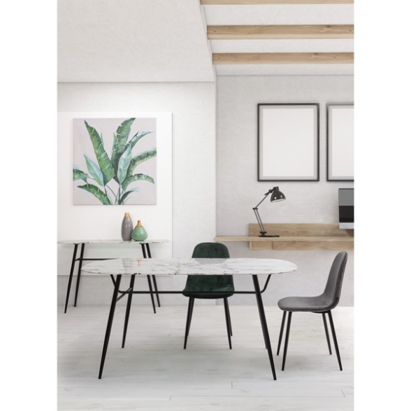 Sedia Da Interno In Velluto Imbottite Grigio Scuro Irelia Bizzotto - 4 Pz