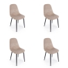 Sedia Da Interno In Velluto Imbottite Tortora Irelia Bizzotto - 4 Pz