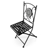 Sedie Pieghevoli Bistrot In Ferro E Mosaico 38x38x90 Cm - Coppia