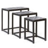 Set 3 tavolini rettangolari con mosaico arredo Bizzotto Janesh Rett