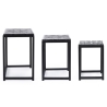 Set 3 tavolini rettangolari con mosaico arredo Bizzotto Janesh Rett