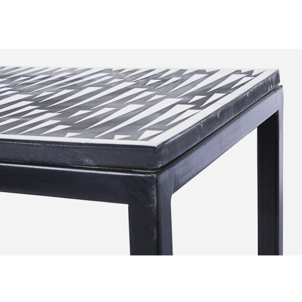 Set 3 tavolini rettangolari con mosaico arredo Bizzotto Janesh Rett
