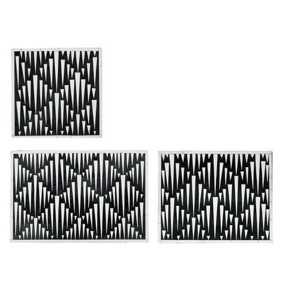 Set 3 tavolini rettangolari con mosaico arredo Bizzotto Janesh Rett