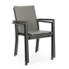 Set 4 Sedie Da Esterno Antracite In Alluminio Con Braccioli Konnor Bizzotto