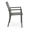Set 4 Sedie Da Esterno Antracite In Alluminio Con Braccioli Konnor Bizzotto