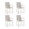 Set 4 Sedie Da Esterno Rastin In Alluminio Con Braccioli Konnor Bizzotto