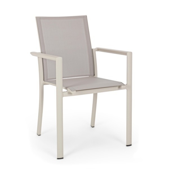 Set 4 Sedie Da Esterno Rastin In Alluminio Con Braccioli Konnor Bizzotto