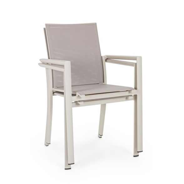 Set 4 Sedie Da Esterno Rastin In Alluminio Con Braccioli Konnor Bizzotto