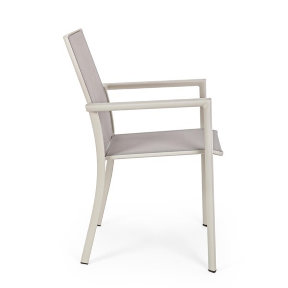 Set 4 Sedie Da Esterno Rastin In Alluminio Con Braccioli Konnor Bizzotto