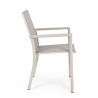 Set 4 Sedie Da Esterno Rastin In Alluminio Con Braccioli Konnor Bizzotto