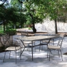 Set 4 sedie da giardino in ferro e mosaico con cuscini Bizzotto Berkley