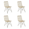 Set 4 sedie da interno intrecciate in legno Kubu Bizzotto Lucila