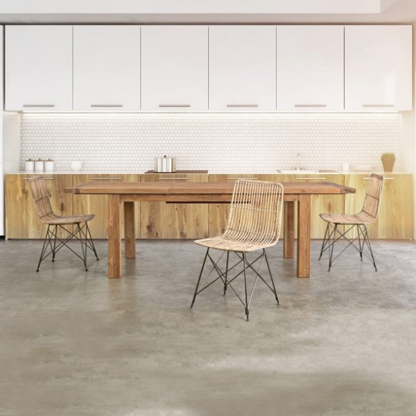 Set 4 sedie da interno intrecciate in legno Kubu Bizzotto Lucila