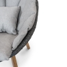 Set Poltrone Da Esterno Design Moderno In Rattan Con Cuscini E Tavolino Bistrot New Bali