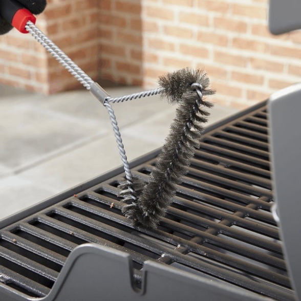 Spazzola Per Pulizia Griglia Barbecue A T Setole In Acciaio Weber 45 Cm
