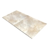 Pavimento grès porcellanato effetto travertino 50 x 50 cm Alfalux collezione Poseidon noce