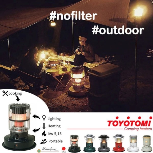 Stufa A Combustibile Liquido Da Esterno 4,7 kW KR-47 Toyotomi Nero