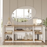 Set Mobili Da Soggiorno Composizione Moderna Bianco E Rovere Frame