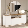 Set Mobili Da Soggiorno Composizione Moderna Bianco E Rovere Frame
