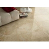 Pavimento grès porcellanato effetto travertino 50 x 50 cm Alfalux collezione Poseidon noce