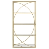 Libreria Stile Glamour 90x38x180 Oro Con Ripiani A Specchio Glamy