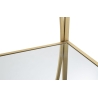 Libreria Stile Glamour 90x38x180 Oro Con Ripiani A Specchio Glamy