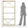 Libreria Stile Glamour 90x38x180 Oro Con Ripiani A Specchio Glamy