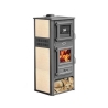 Stufa A Legna In Ghisa Con Forno 12 kW K-Line Kalorosa Maiolica Crema