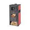 Stufa A Legna In Ghisa Con Forno 12 kW K-Line Kalorosa Maiolica Rossa