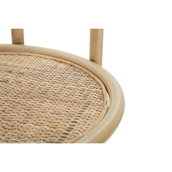 Libreria Angolare Rotonda In Rattan 4 Ripiani 40x38x150 Panama