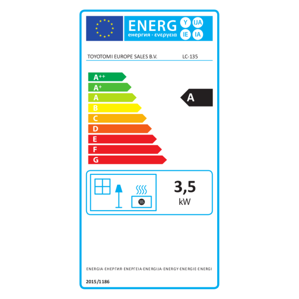 Stufa Laser Zibro Elettronica A Combustibile 3,5 kW LC 135 Toyotomi