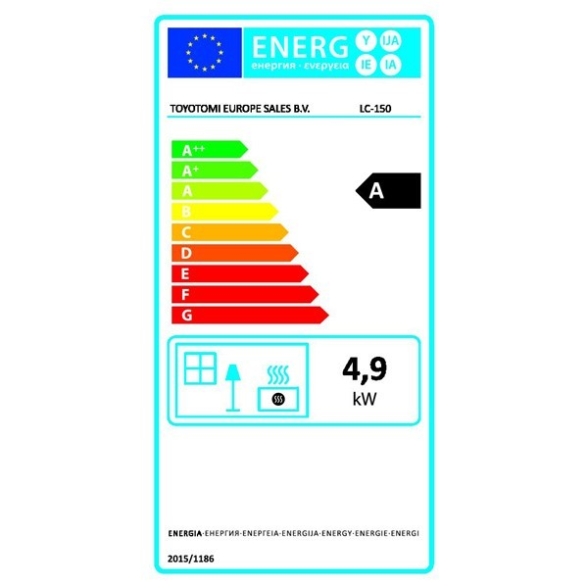 Stufa Laser Zibro Elettronica A Combustibile 4,9 kW LC 150 Toyotomi