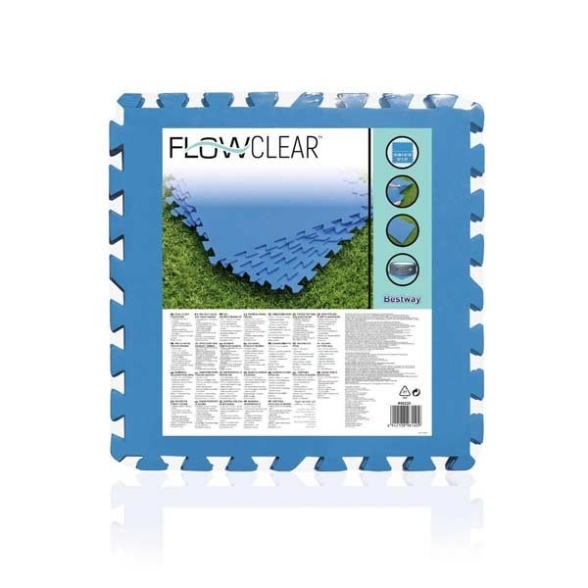 Tappeto Piscina Fuori Terra Fondo 50x50 Cm 9 Pezzi - 2,25 mq Bestway