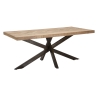 Tavolo Da Pranzo Industrial In Legno Gambe Nere Incrociate 180x90x77