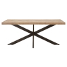 Tavolo Da Pranzo Industrial In Legno Gambe Nere Incrociate 180x90x77