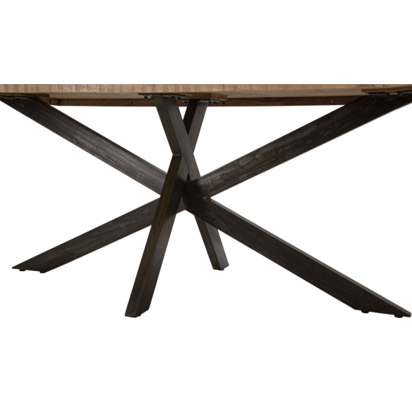 Tavolo Da Pranzo Industrial In Legno Gambe Nere Incrociate 180x90x77
