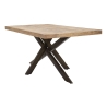 Tavolo Da Pranzo Industrial In Legno Gambe Nere Incrociate 180x90x77