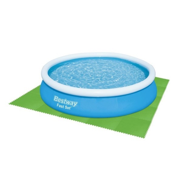 Tappeto Piscina Fuori Terra Fondo Morbido 78x78 Cm 9 Pezzi - 5,5 mq Bestway