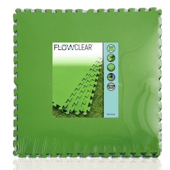 Tappeto Piscina Fuori Terra Fondo 78x78 Cm 9 Pezzi - 5,5 mq Bestway