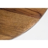 Tavolino Tondo Da Interno 70 Cm Lancaster Legno E Acciaio Bizzotto