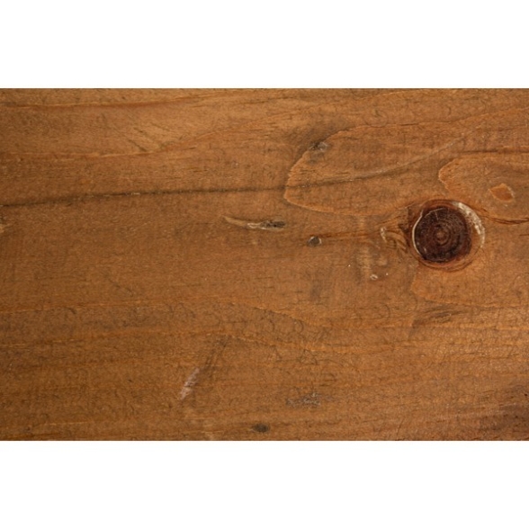 Tavolino Basso Tondo 90 Cm In Acciaio Piano In Legno Lancaster Grigio Bizzotto