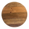 Tavolino Basso Tondo 90 Cm In Acciaio Piano In Legno Lancaster Grigio Bizzotto